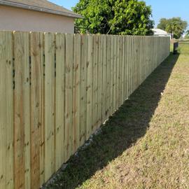 wood fence installation