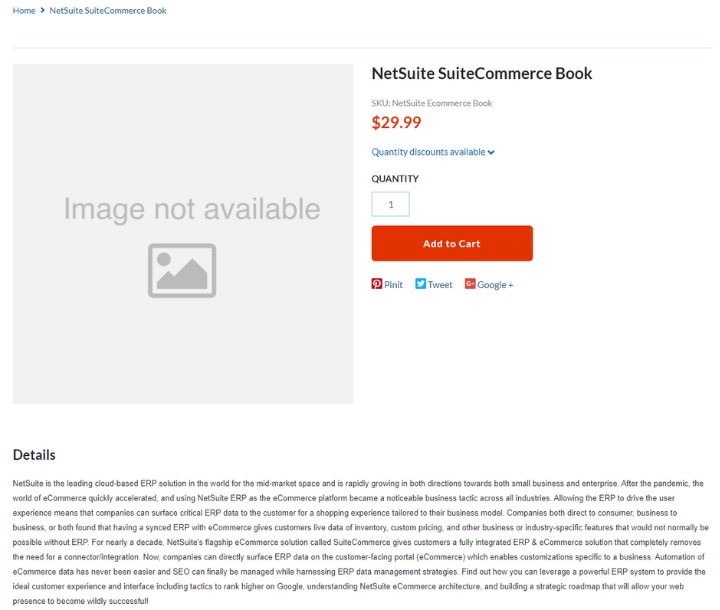 suitecommerce image not available