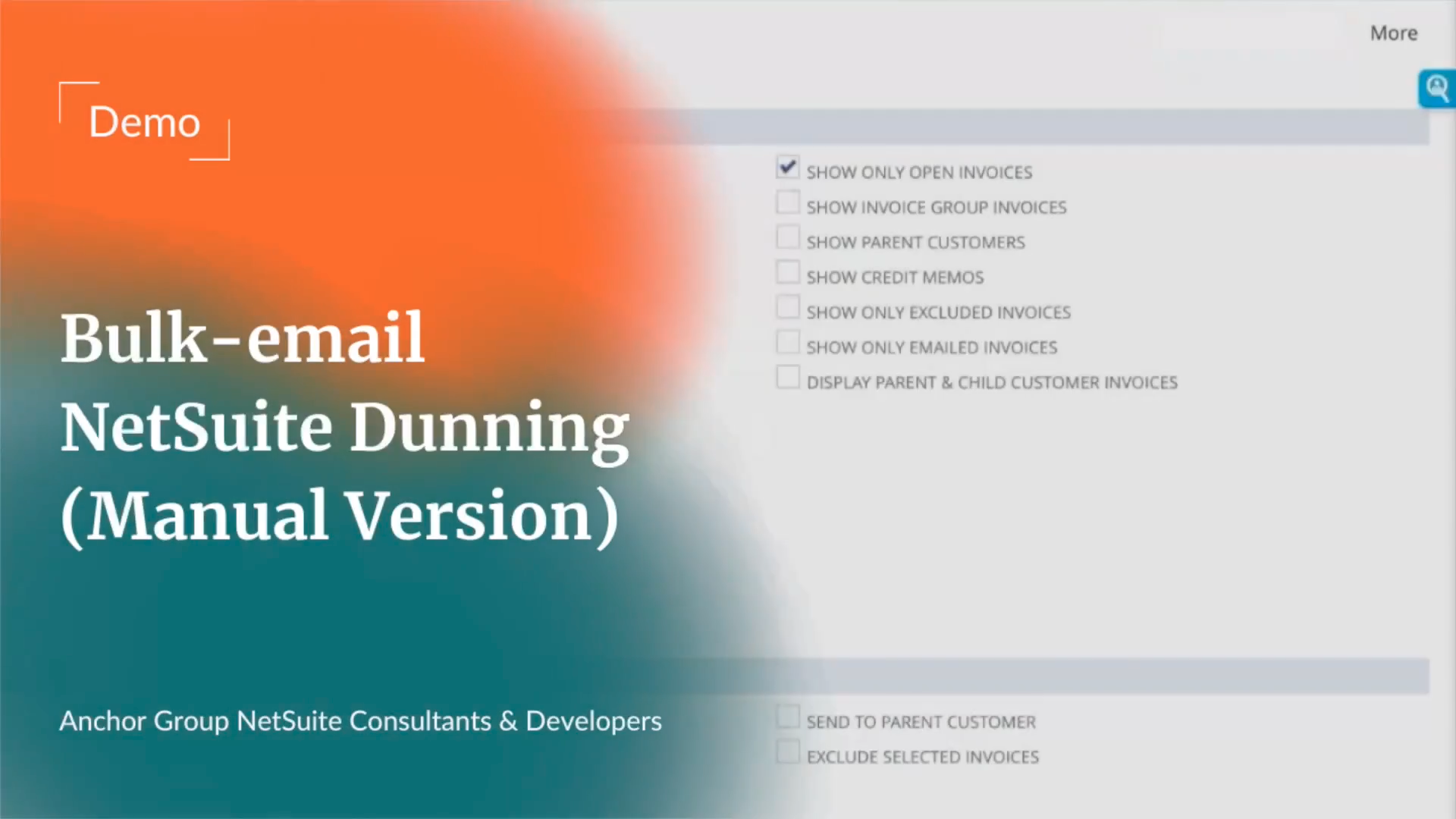 Intro to Bulk-email NetSuite Dunning | Manual Version