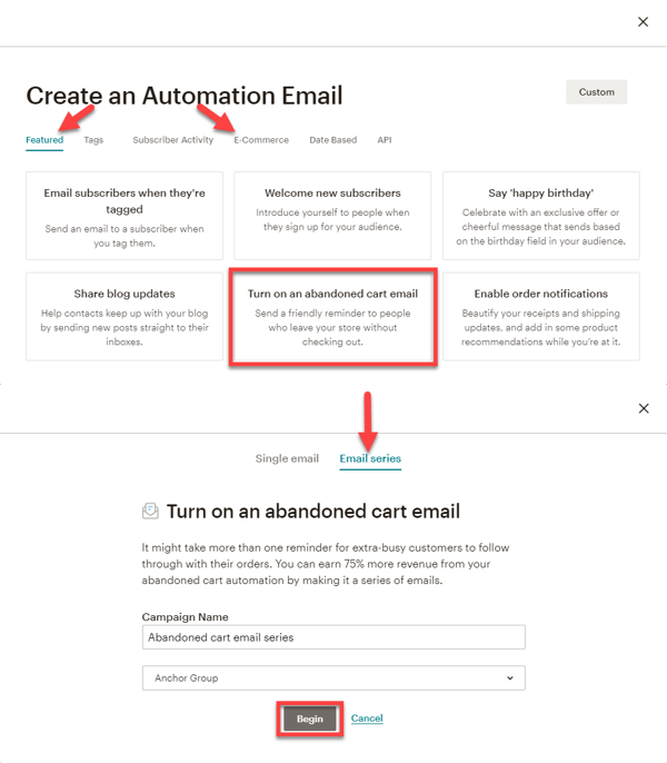 Mailchimp Automation Emails