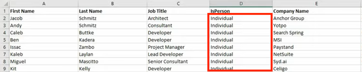 field mapping error example