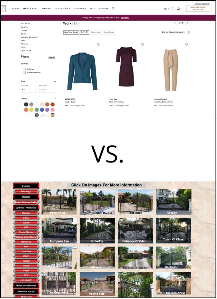 suitecommerce good vs bad suitecommerce plp image examples