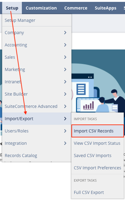 csv import navigation