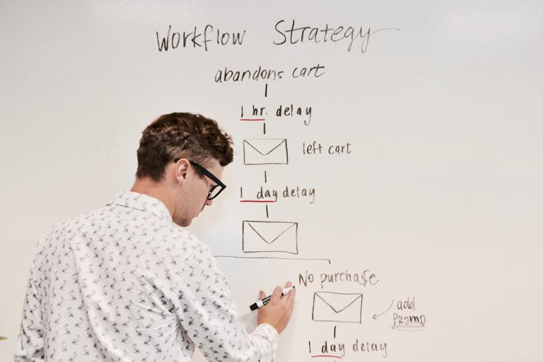 NetSuite for Advertizing & Digital Marketing Agencies man writing on whiteboard