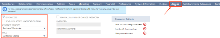 Manually Assign NetSuite Password