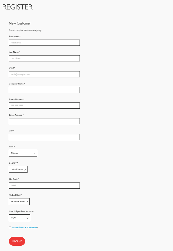 suitecommerce modern signup form