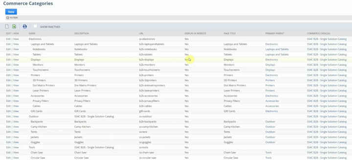 netsuite commerce category list page