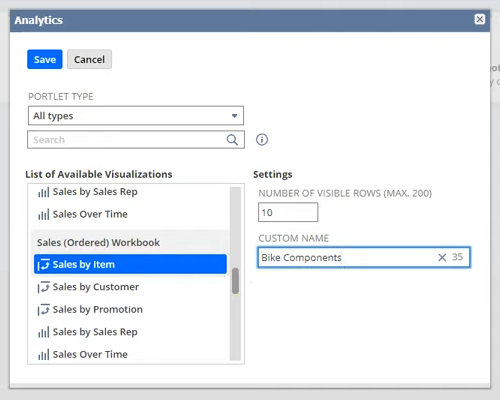 netsuite analytics portlet settings example