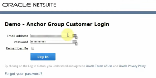 netsuite customer center login