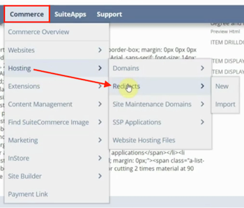 netsuite navigation redirects