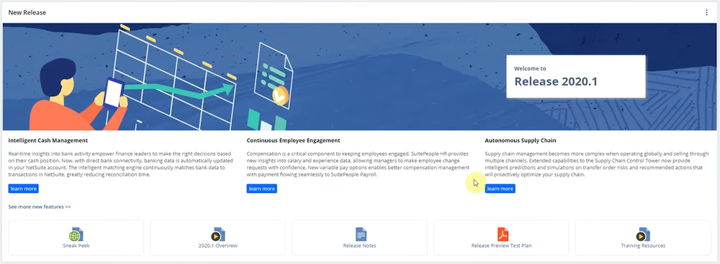 netsuite dashboard new release portlet