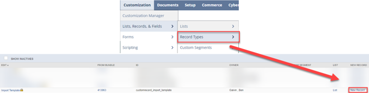 menu: customization > lists, records, fields > record types. Click on New Record 
