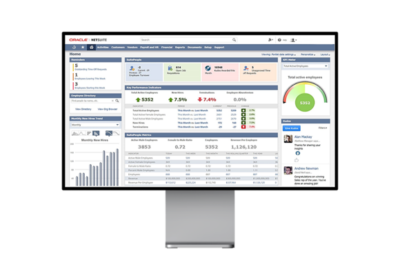 oracle netsuite dashboard