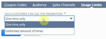 suitepromotion usage limits