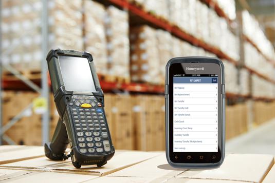 rf smart on mobile phone in warehouse