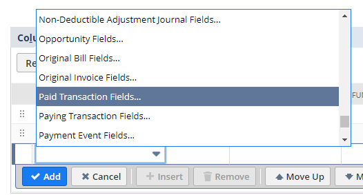 NetSuite Saved Search paid transaction fields