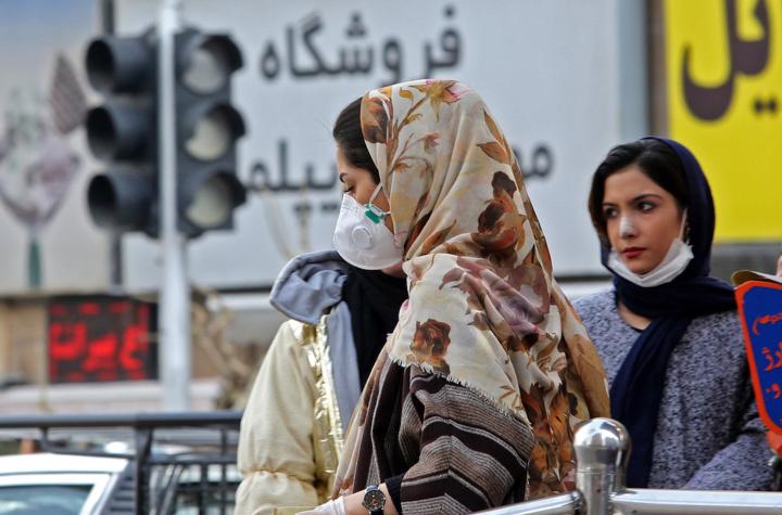 Iranian women in masks 