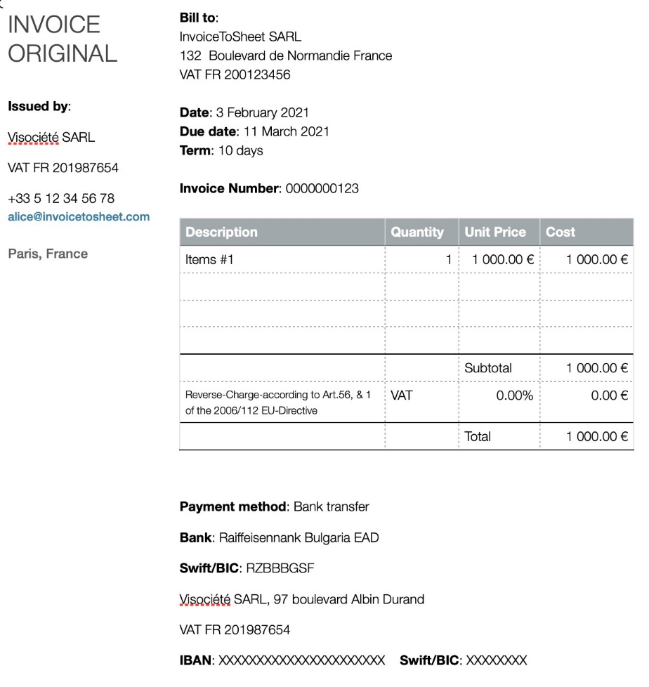 what is invoice to sheet invoice to sheet