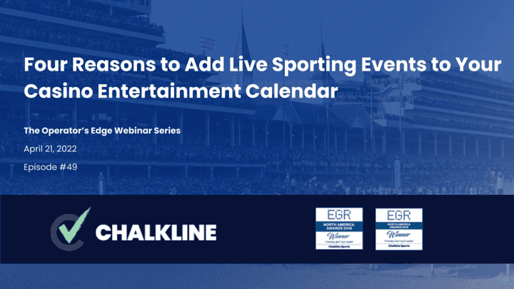 Chalkline webinar live sporting events for casino entertainment calendar