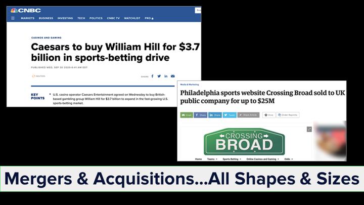 Chalkline Sports webinar 2020 sports highlights sports betting mergers and acquisitions