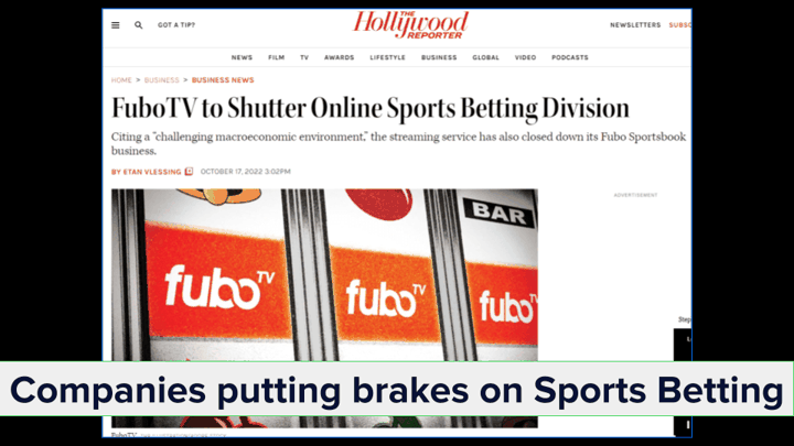 Chalkline webinar December 2022 sports betting companies shuttering