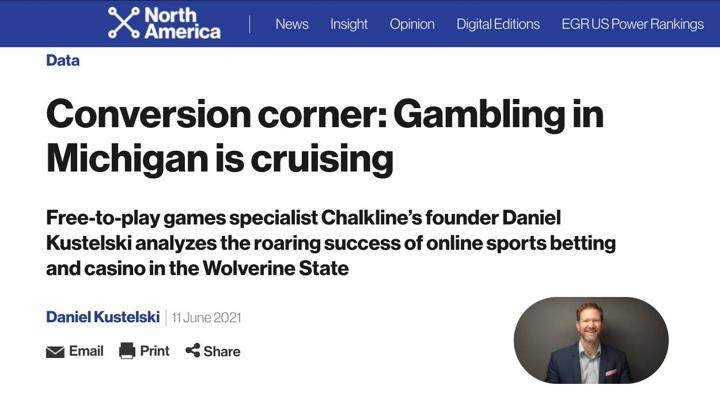 Chalkline EGR Michigan online sports betting launch