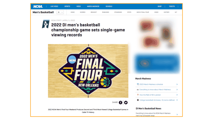 Chalkline February 2023 webinar March Madness viewing record