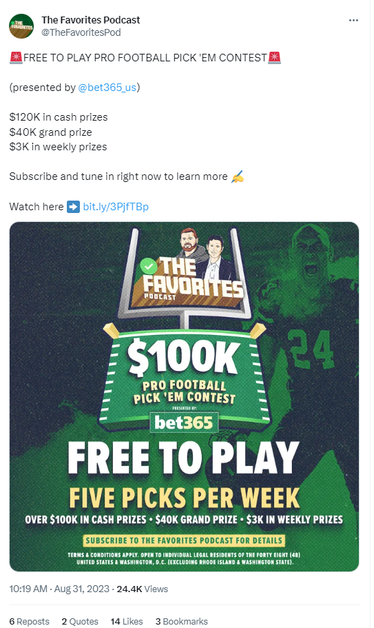 The best free $100K pro football Pick 'Em Contest this NFL season