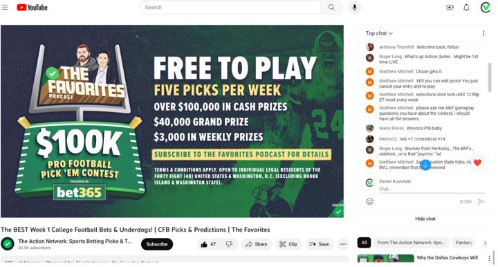 The Favorites Podcast Free $100K Pro Football Pick 'Em Contest