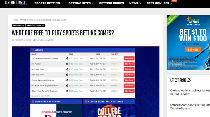 US Betting Report free-to-play games Chalkline