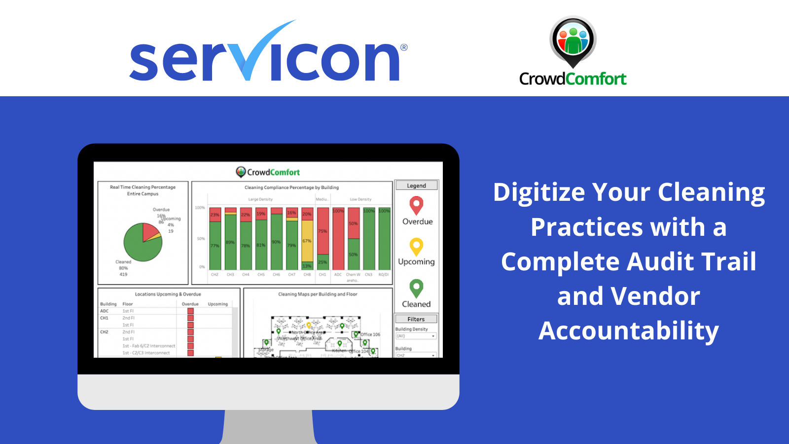 Servicon CrowdComfort Cleaning Maps