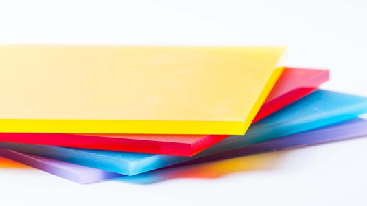colored sheets on a white background