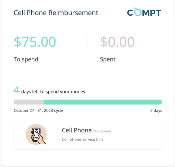 cell phone reimbursement stipend