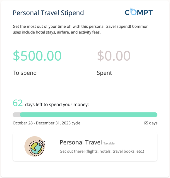 employee travel stipend