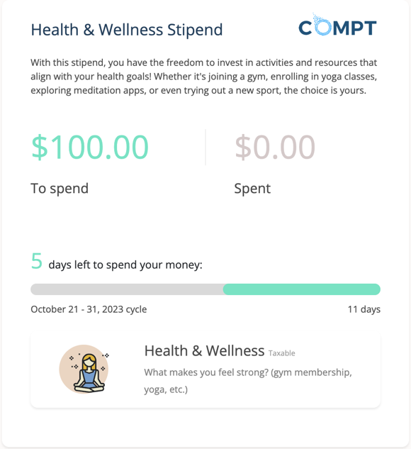 health and wellness stipend
