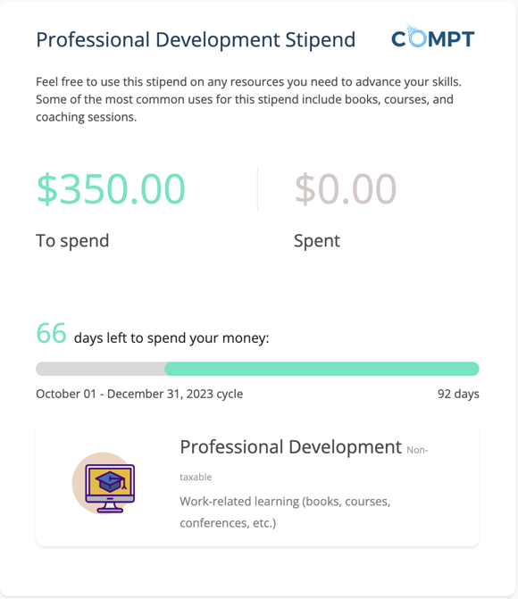 professional development stipend