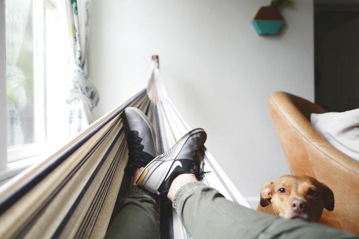 person on hammock