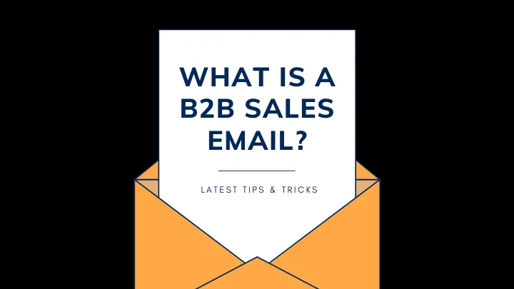 What is b2b sales email?