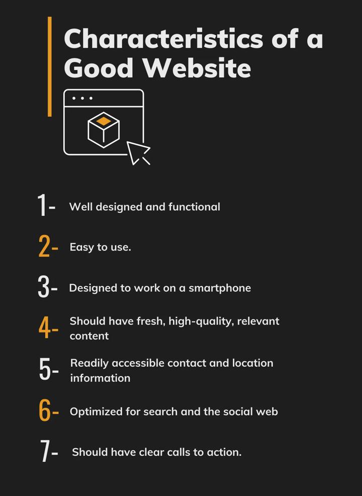 Characteristics of good website
