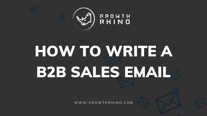 How to write a b2b sales email