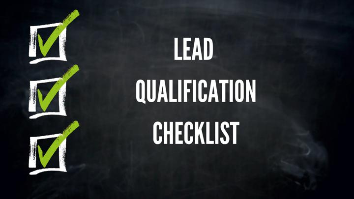 Lead qualification checklist