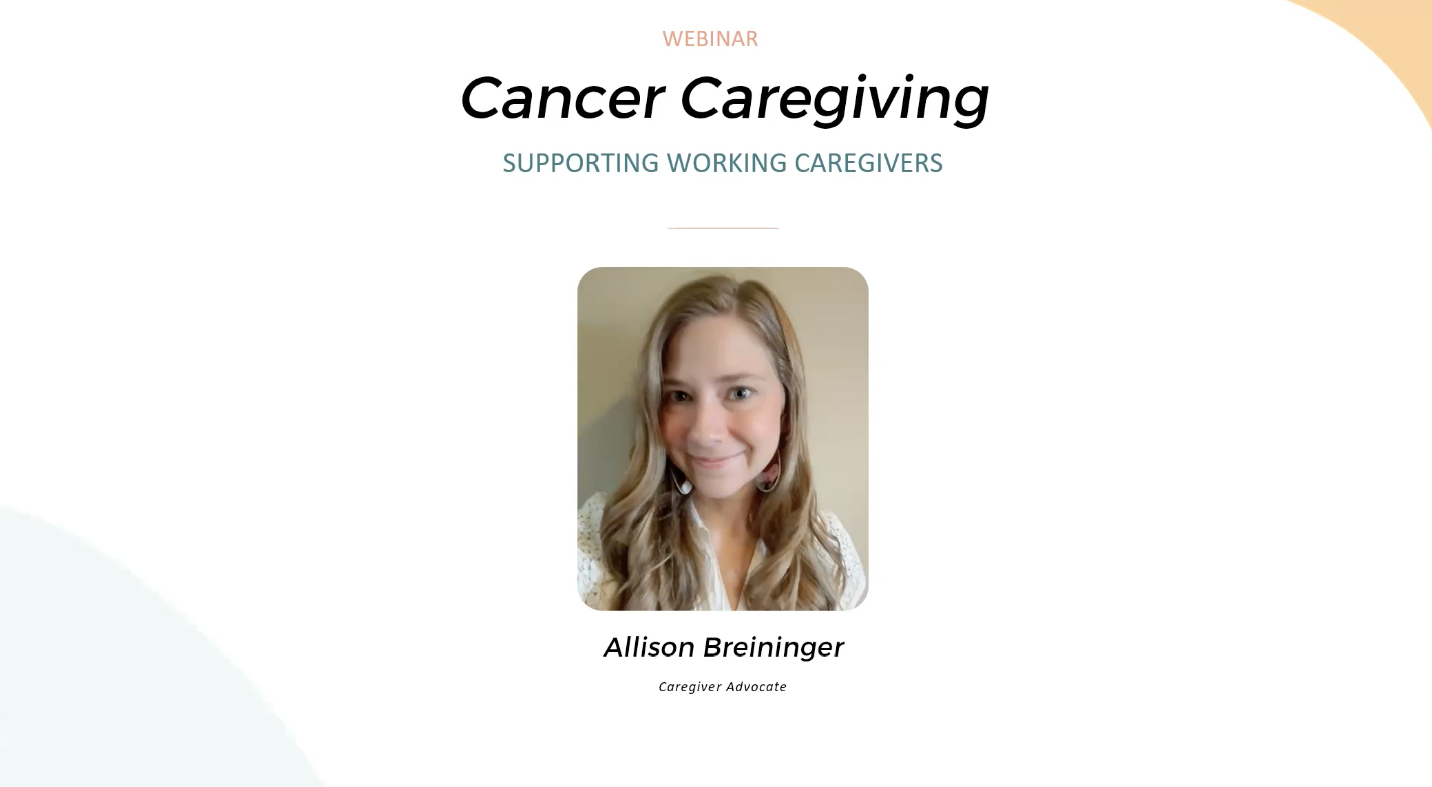 Watch: Cancer Caregiving