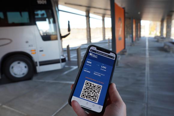 C&J Bus Lines - Photo of mobile ticketing