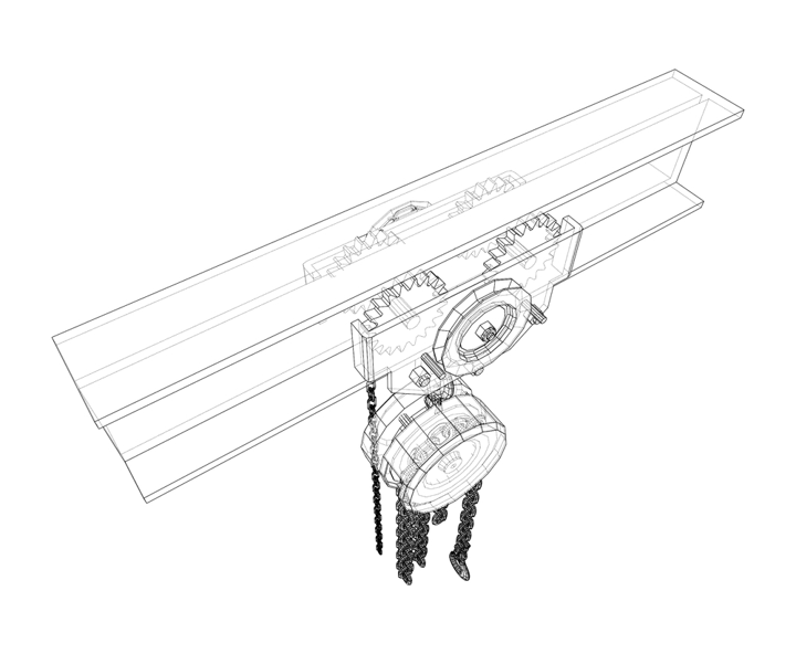 diagram of a hoist trolley