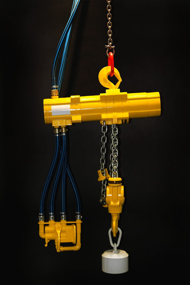 Pneumatic chain hoist and weight