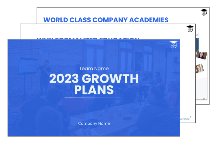 corporate academy pitch template image