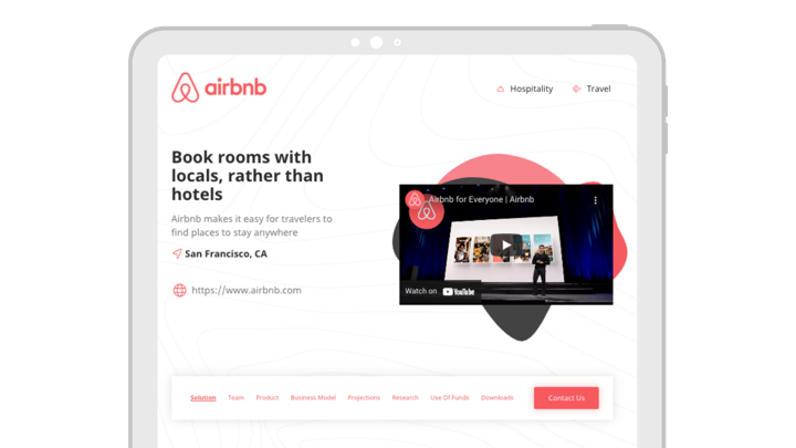 Airbnb's PitchPage