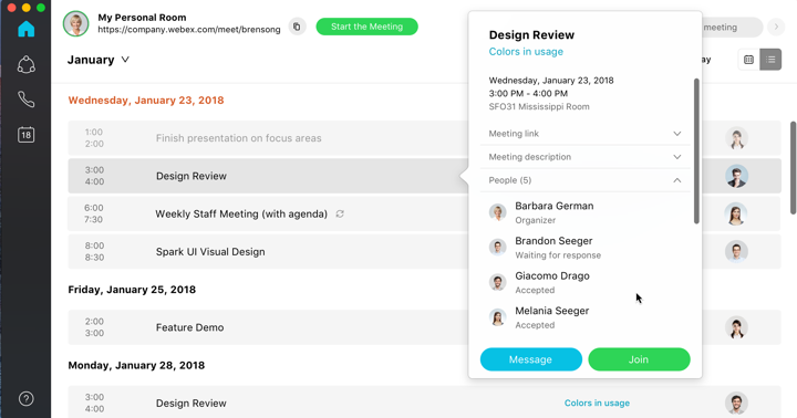 Sign in to webex teams