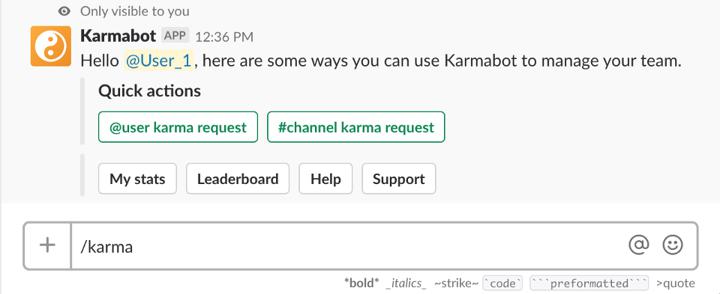 Karma for Slack (remote teams)