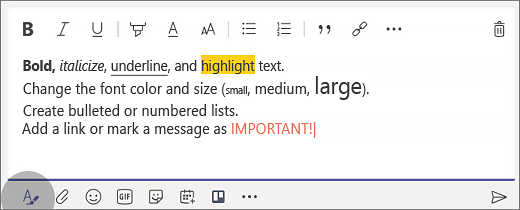 how to use rich text format in messages on a mac